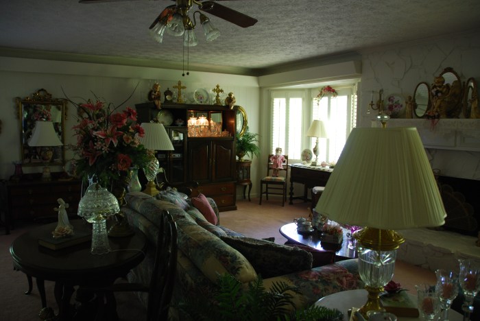 Myrna's living room. This was not a showpiece; it was the main family room, used every day.